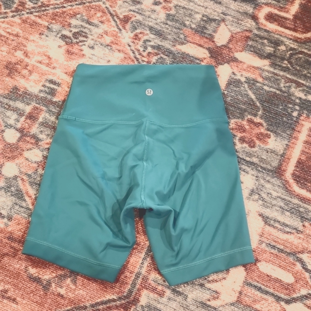 Lululemon biker Teal shorts